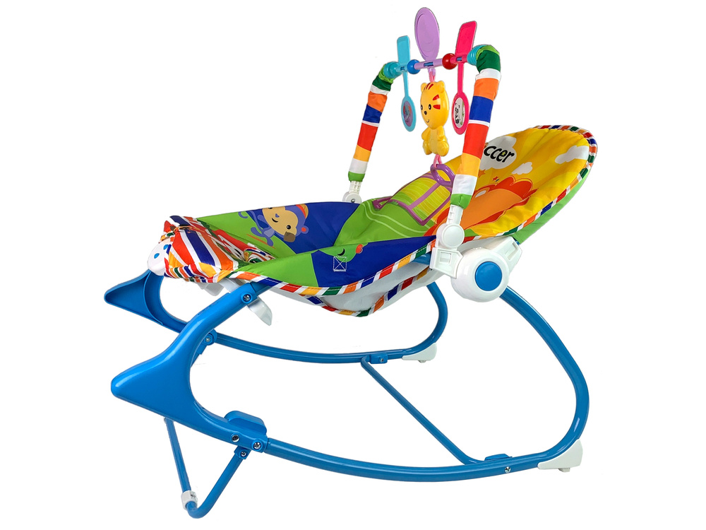 Rocking Chair 2in1 Blue Tiger Sounds Vibration - Image 3