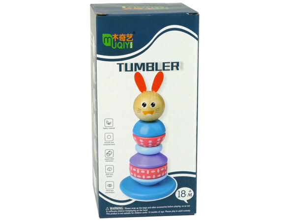 Wooden Teddy Bear Educational Pyramid Balancing Tower - Image 3