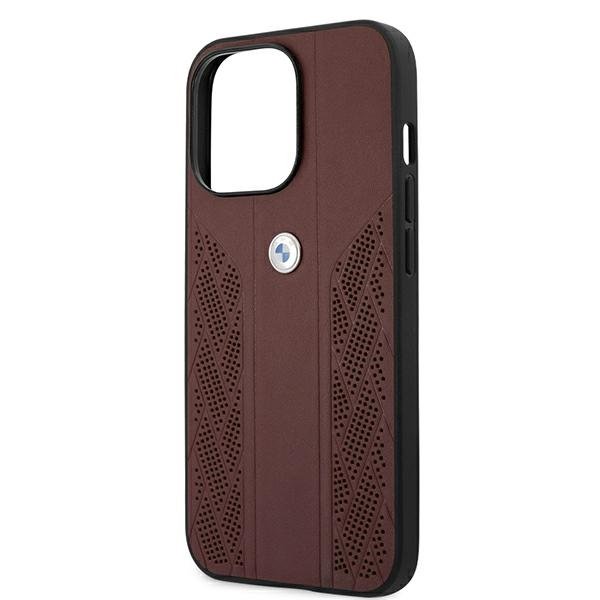 Back panel cover BMW Etui BMW BMHCP13LRSPPR iPhone 13 Pro/13 6,1" czerwony/red hardcase Leather Curve Perforate - Image 7