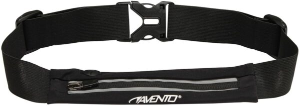 Waistbelt with expandable bag AVENTO 21PA Black/Silver - Image 4