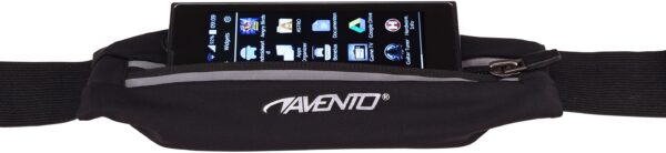 Waistbelt with expandable bag AVENTO 21PA Black/Silver - Image 3
