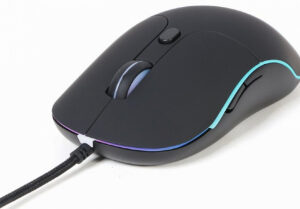 MOUSE GEMBIRD, PC sau NB, cu fir, USB, optic, 2400 dpi, butoane/scroll 6/1, scroll cu iluminare, negru, "MUS-UL-02" (timbru verde 0.18 lei)