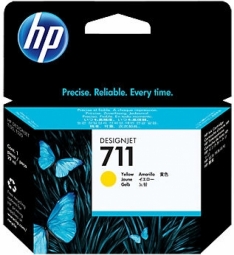 HP 711 - 29 ml - gul - original - DesignJet - bl�ckpatron - f�r DesignJet T100, T120, T120 ePrinter, T125, T130, T520, T520 ePrinter, T525, T530