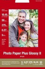 Canon Photo Paper Plus Glossy II PP-201 - Blank - 100 x 150 mm - 260 g/m� - 50 ark fotopapper - f�r PIXMA iP2600, iP2700, iX7000, MG2555, MG8250, mini320, MP520, MX7600, MX850, TS7450