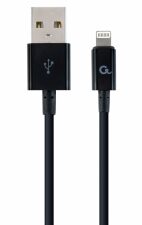 CABLU alimentare si date GEMBIRD, pt. smartphone, USB 2.0 (T) la Lightning (T), 1m, black, "CC-USB2P-AMLM-1M" (timbru verde 0.08 lei)