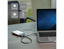 USB 3.1 ADAPTER CABLE W/ USB-C/USB C CNCTR FOR 2.5IN SSD HDDS
