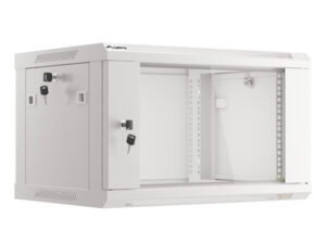 Servers Lanberg Rack cabinet 19" wall-mount 6U/600x450 (flat pack) with glass door V2, grey |