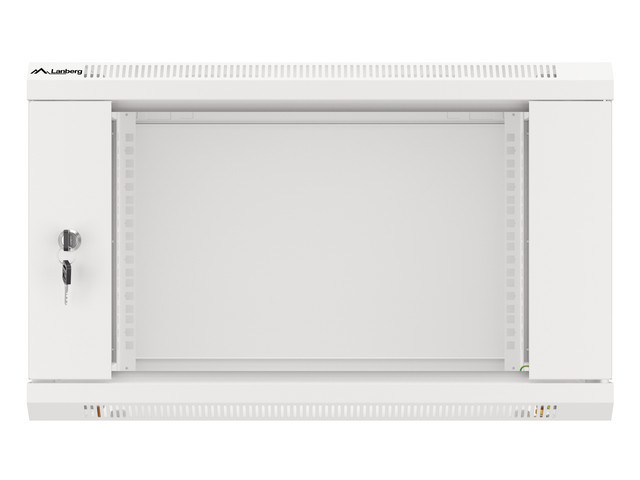 Servers Lanberg Rack cabinet 19" wall-mount 6U/600x450 (flat pack) with glass door V2, grey | - Image 2
