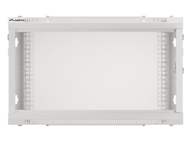 Servers Lanberg Rack cabinet 19" wall-mount 6U/600x450 (flat pack) with glass door V2, grey | - Image 3