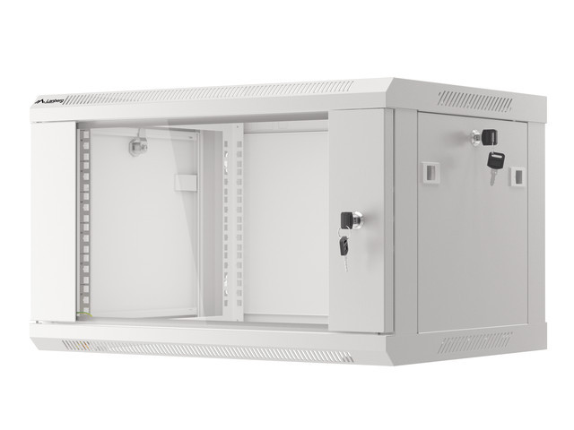Servers Lanberg Rack cabinet 19" wall-mount 6U/600x450 (flat pack) with glass door V2, grey | - Image 10
