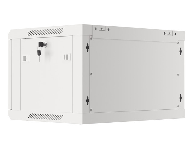 Servers Lanberg Rack cabinet 19" wall-mount 6U/600x450 (flat pack) with glass door V2, grey | - Image 5