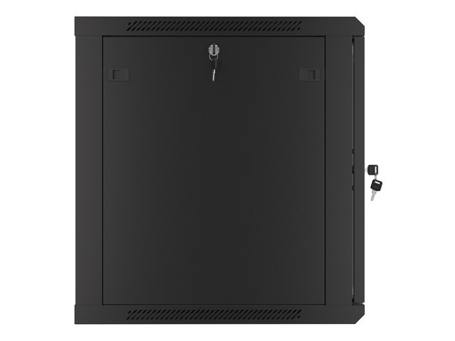 Lanberg | Rack cabinet 19" wall-mount 12U/600x600 (flat pack) with glass door | WF01-6612-10B | Black - Image 8