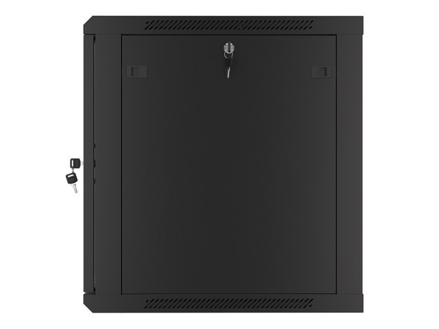 Lanberg | Rack cabinet 19" wall-mount 12U/600x600 (flat pack) with glass door | WF01-6612-10B | Black - Image 9