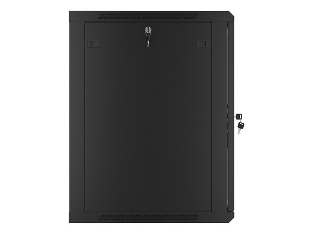 Lanberg | Rack cabinet 19" wall-mount 15U/600x600 (flat pack) with glass door | WF01-6615-10B | Black - Image 4