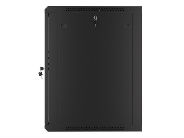 Lanberg | Rack cabinet 19" wall-mount 15U/600x600 (flat pack) with glass door | WF01-6615-10B | Black - Image 5
