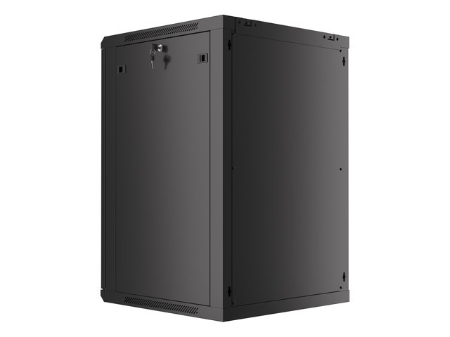Servers Lanberg Rack cabinet 19" wall-mount 18U/600x600 (flat pack) with glass door V2, black | - Image 9