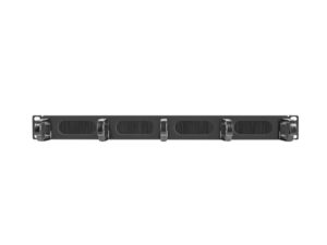 Lanberg 19" cable management brush panel 5 rings type B 1U | AK-1203-B | Black