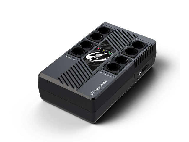UPS POWER WALKER UPS Line-Interactive 600VA MS 8x FR RJ45 in/out USB HID USB charger