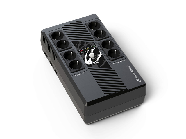 UPS POWER WALKER UPS Line-Interactive 600VA MS 8x FR RJ45 in/out USB HID USB charger - Image 2