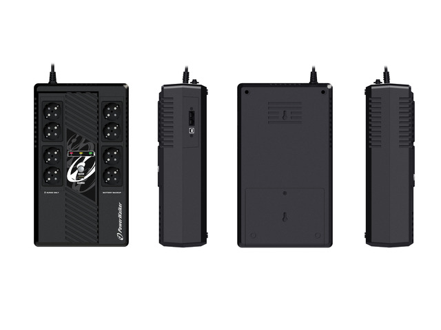 UPS POWER WALKER UPS Line-Interactive 600VA MS 8x FR RJ45 in/out USB HID USB charger - Image 4