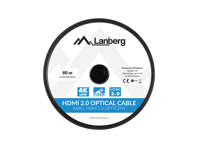 Cable Lanberg LANBERG HDMI M/M cable 80m optical AOC - Image 2