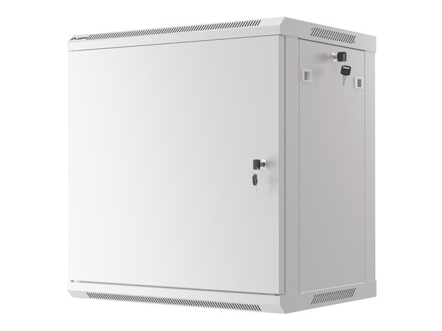 Lanberg | Rack cabinet 19" wall-mount 12U/600x450 for self-assembly with metal door (flat pack) | WF01-6412-00S | Grey - Image 2