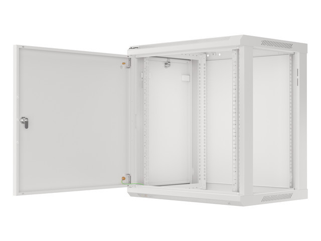 Lanberg | Rack cabinet 19" wall-mount 12U/600x450 for self-assembly with metal door (flat pack) | WF01-6412-00S | Grey - Image 3