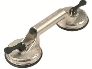 Aluminium double suction cup VENAL 2, Ø12,3cm, max 60kg