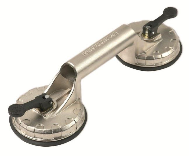 Aluminium double suction cup VENAL 2, Ø12,3cm, max 60kg