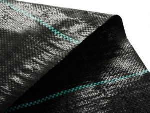Anti-weed woven PP black UV, 90g, 1,1 x 100m