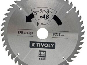 Circular saw blade Tivoly 230x30mm, z40, 15°, (20mm adaptor), for wood