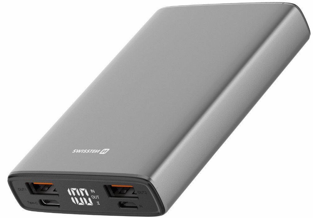 Akupank Swissten 2xUSB-USB-C-Micro USB 20W 10000mAh