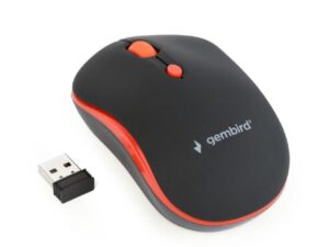 MOUSE GEMBIRD, PC sau NB, wireless, 2.4GHz, optic, 1600 dpi, butoane/scroll 4/1, , negru / rosu, "MUSW-4B-03-R" (timbru verde 0.18 lei)
