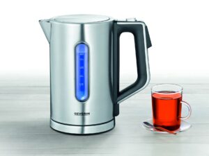 Severin 3418000 electric kettle 1.7 L 3000 W Black, Stainless steel