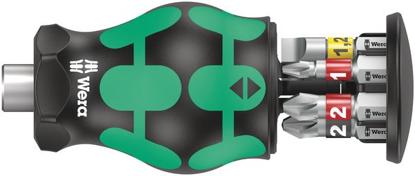 Wera Kraftform Kompakt Stubby Magazin screwdriver, 6 bits PH,PZ, SL