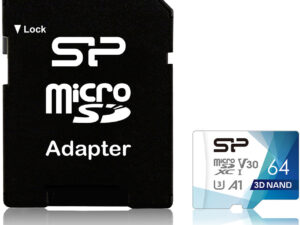 Silicon Power memory card microSDXC 64GB Superior Pro V30 + adapter