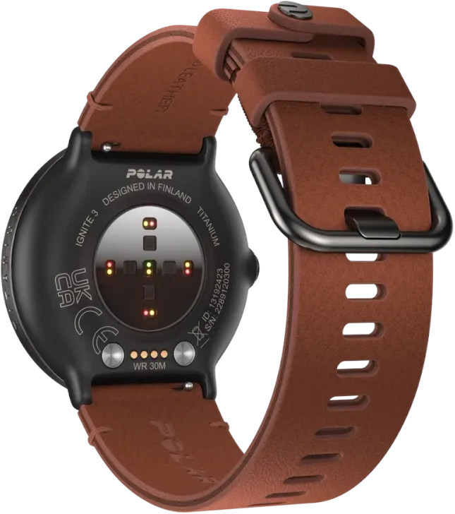 Polar Ignite 3 Titanium brązowy skórzany M/L
