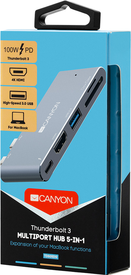 Converter Canyon DS-5 Multiport Docking Station with 5 port Space Gray - Image 5