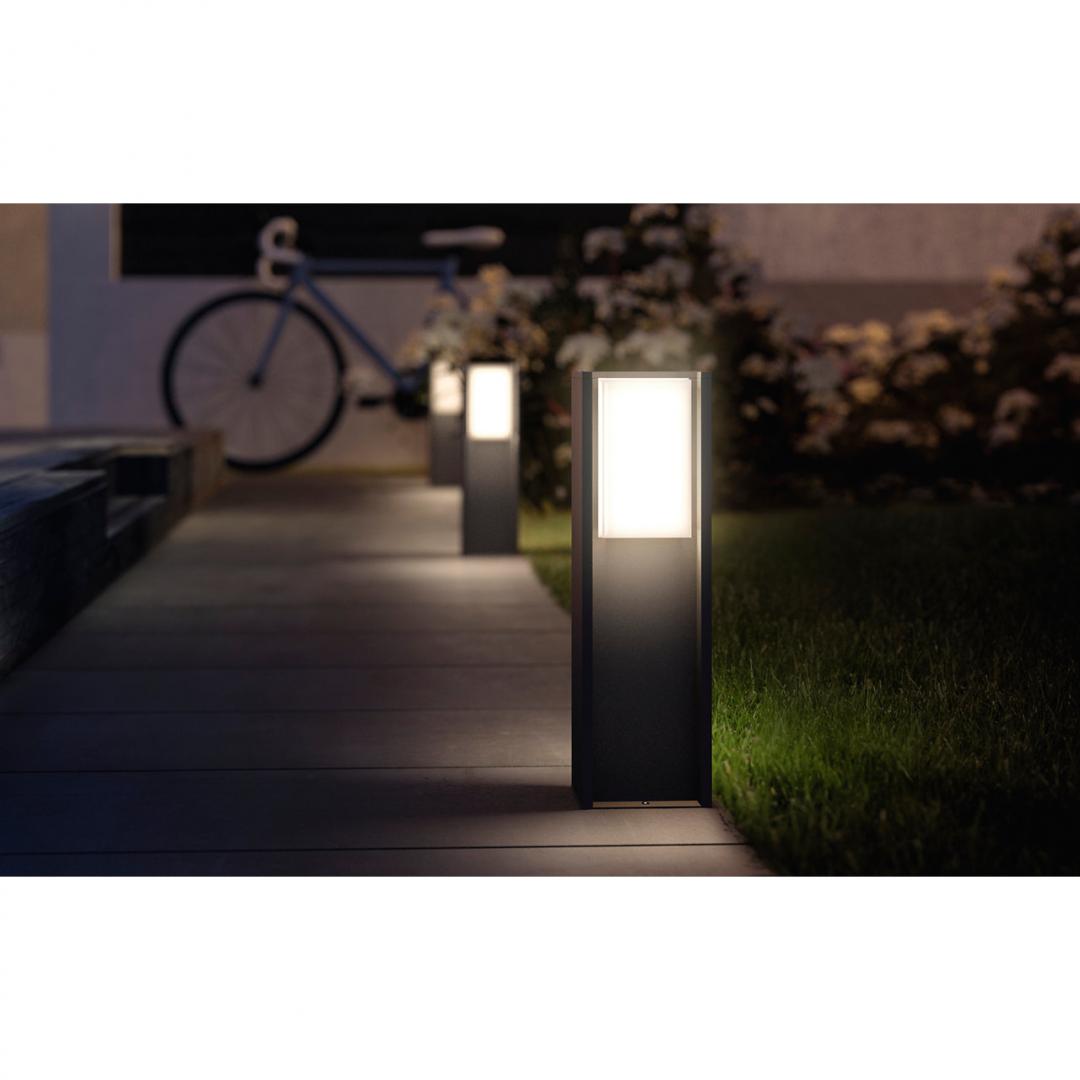 Philips Hue Turaco Outdoor Pedestal Lantern | E27 | 9 W | Warm white - Image 3