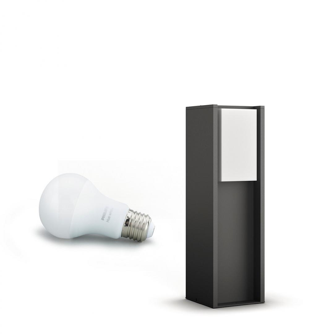 Philips Hue Turaco Outdoor Pedestal Lantern | E27 | 9 W | Warm white - Image 2