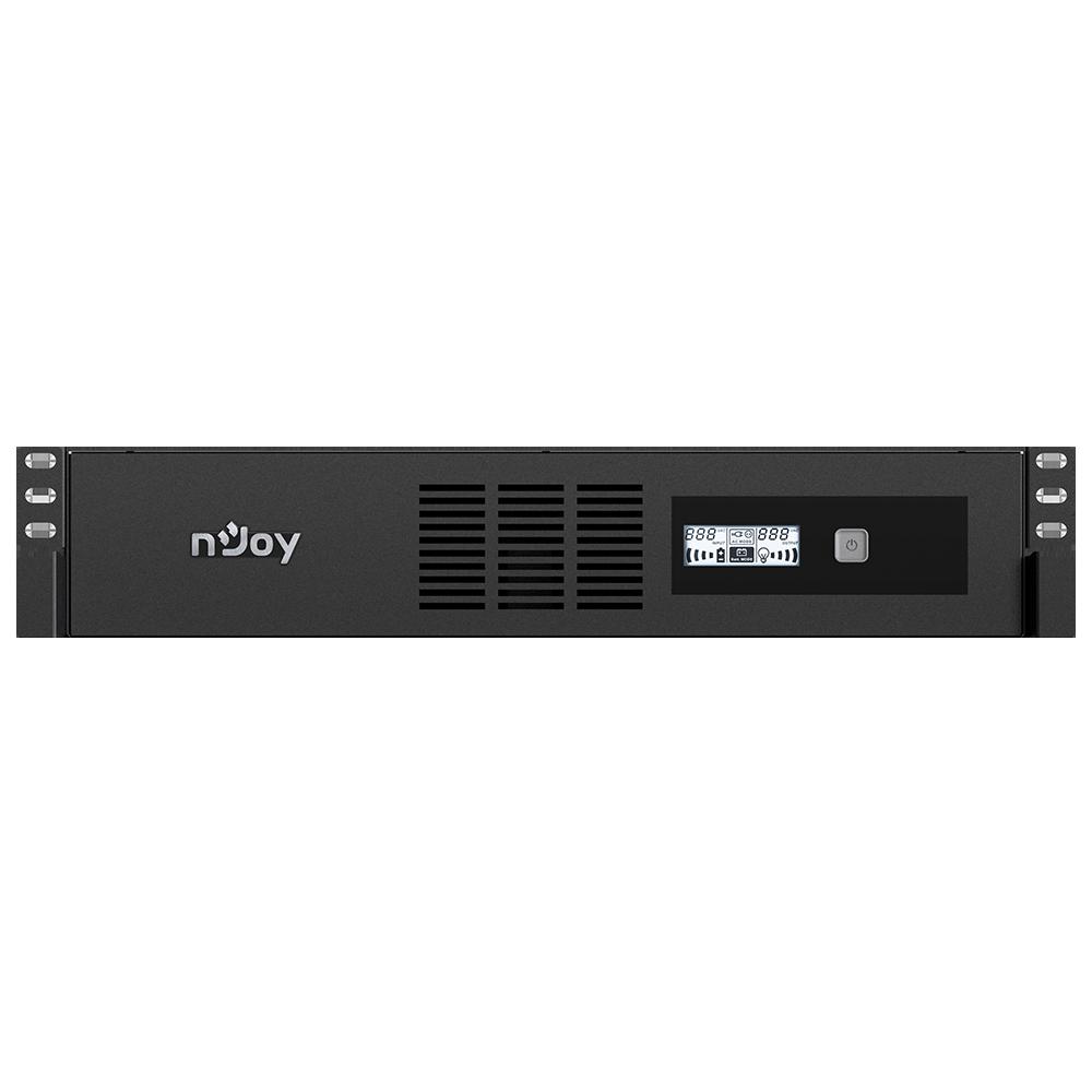UPS NJOY, "CODE 2000 ", Line Int. cu sinusoida pura cu management, rack, 2000VA/1200W, AVR, IEC x 8, 2 x baterie GP09122L, display LCD, back-up 1 - 10 min., "UPLI-LI200CO-AZ01B" (timbru verde 11 lei) - Image 2