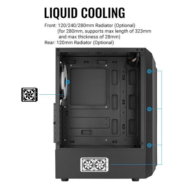 Computer case Aerocool Bionic Midi Tower Black - Image 4