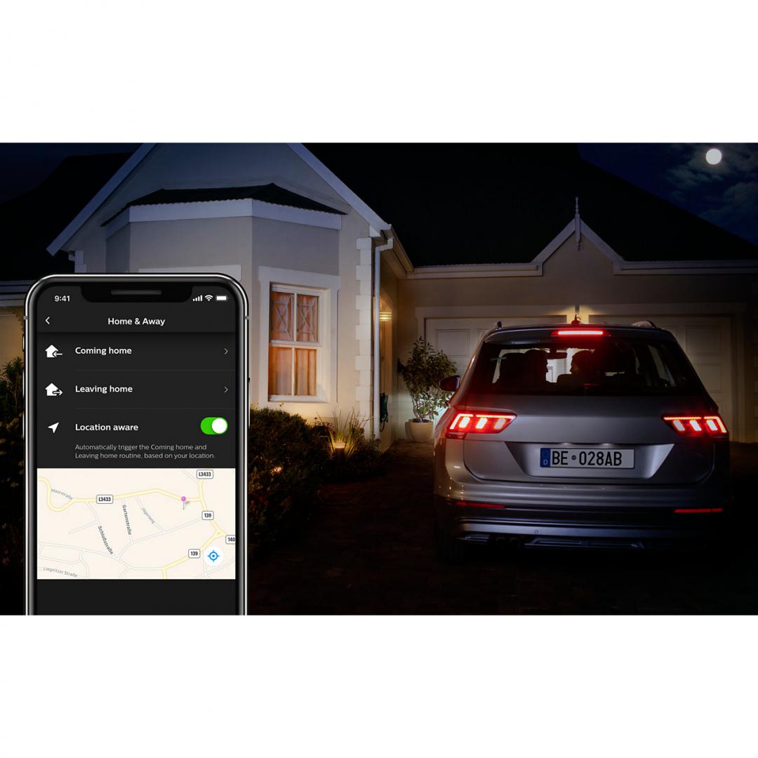 Philips Hue Lucca Outdoor Pedestal Lantern | E27 | 9 W | Warm white - Image 5