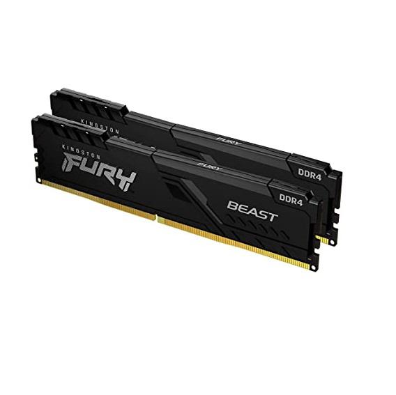 Kingston FURY Beast - DDR4 - sats - 64 GB: 2 x 32 GB - DIMM 288-pin - 3200 MT/s / PC4-25600 - CL16 - 1.35 V - ej buffrad - icke ECC - svart