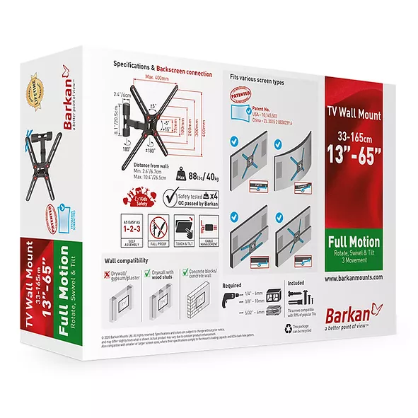 Seinakinnitus Barkan BM331 13"-65", must - Image 2
