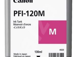 Cartus Cerneala Original Canon Magenta, PFI-120M, pentru IPF TM-200|TM-205|TM-300|TM-305, 130ml, (timbru verde 0.15 lei),NOPP, "2887C001AA"