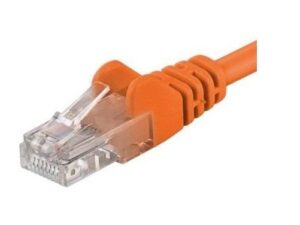 Patchcord UTP RJ45-RJ45 Cat.5e 1m, portocaliu, "UTP-5E-1-O" (timbru verde 0.08 lei)