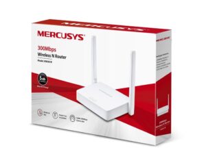 ROUTER MERCUSYS wireless 300Mbps, 2 porturi 10/100Mbps, 2 antene externe "MW301R" (timbru verde 0.8 lei)