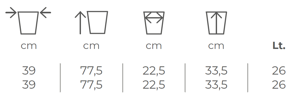 Plant Pot CORNER 39cm x 39cm x h78, beton - Image 7