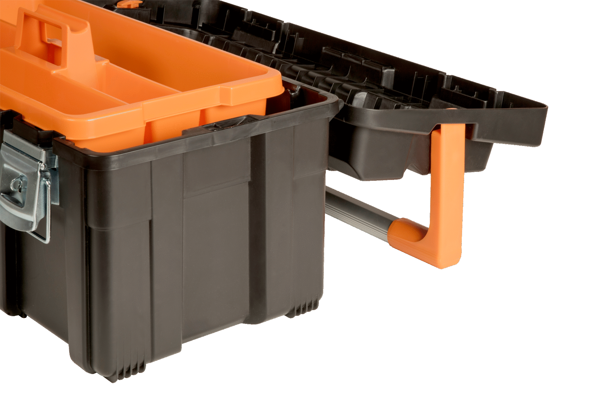 Plastic tool box PTB65 650X300X295mm 42L metallic latches